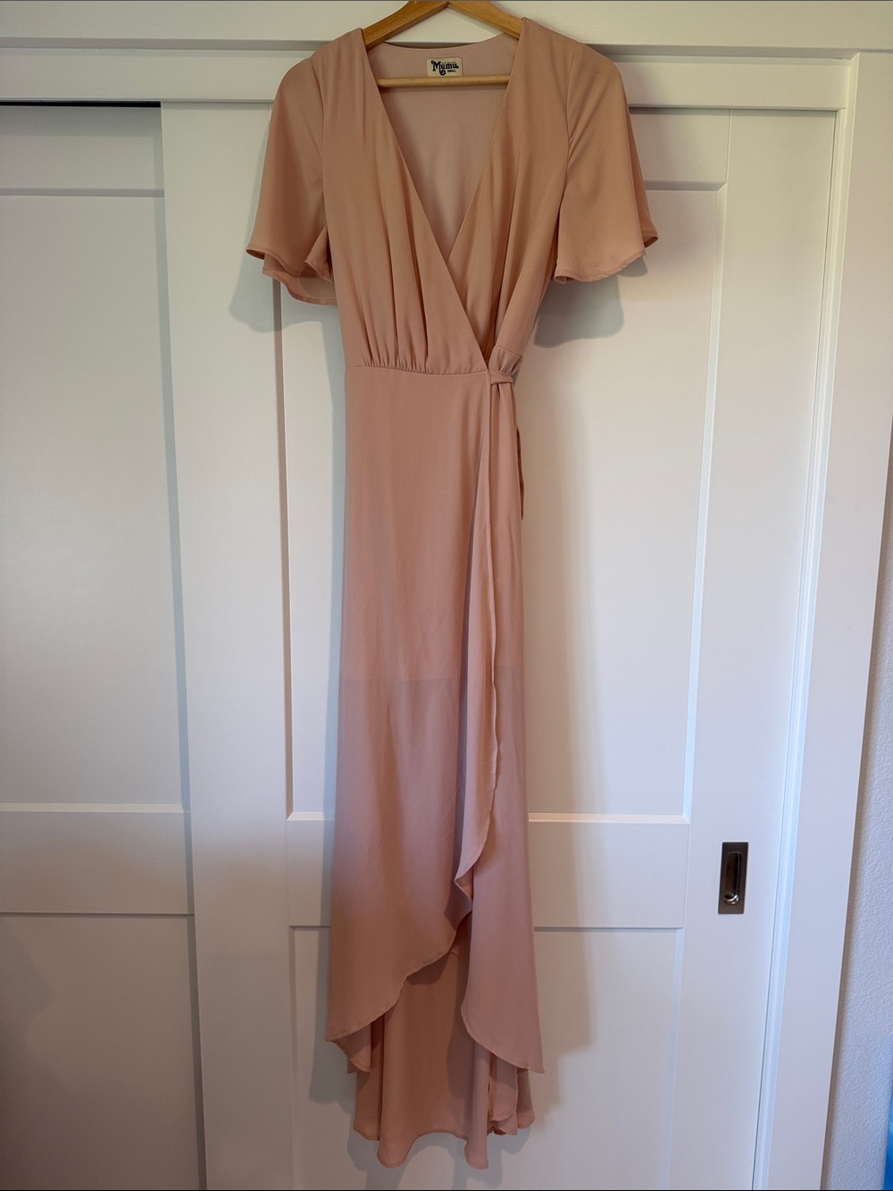 Show Me Your MuMu Blush Wrap Maxi Dress